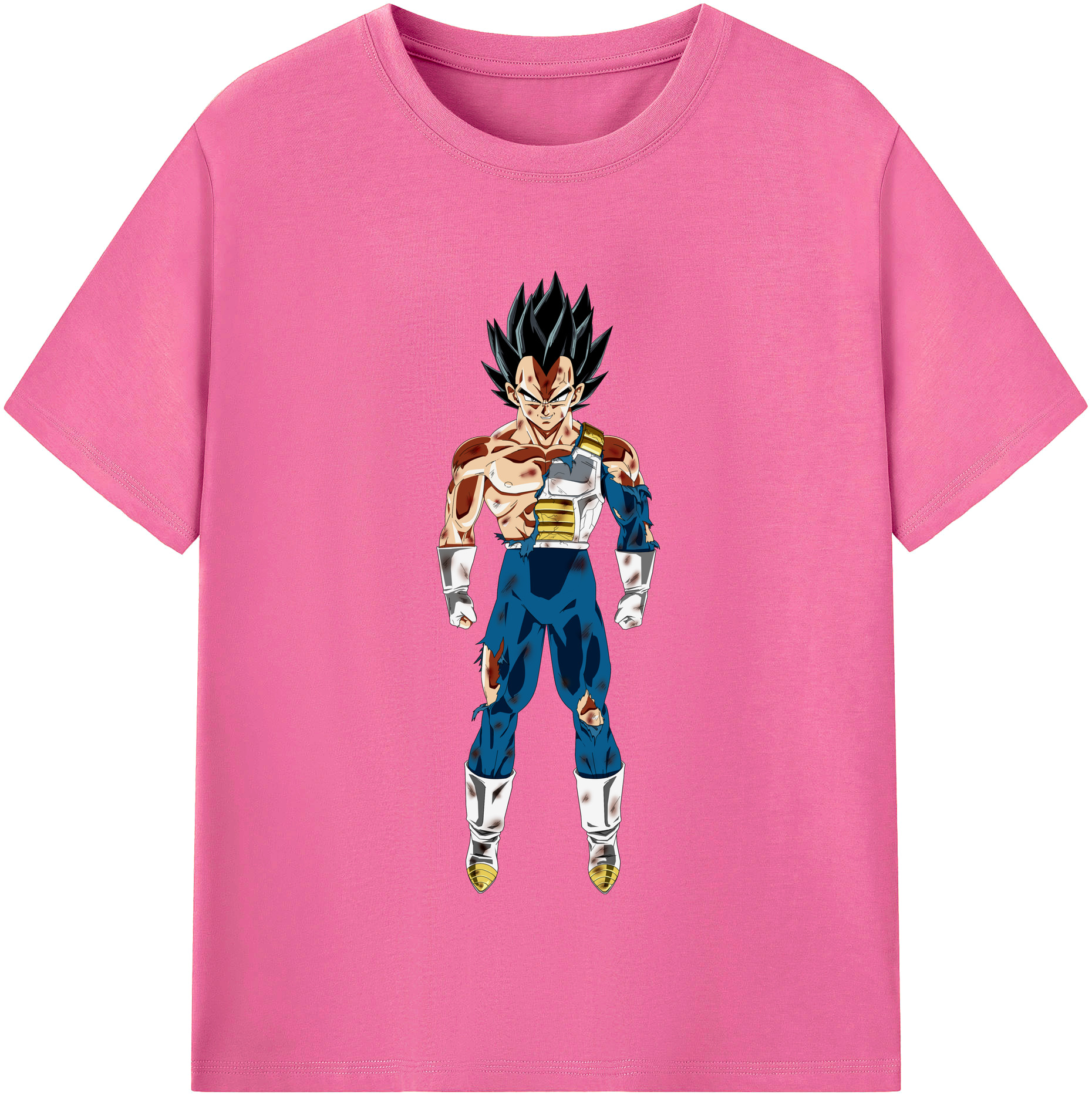 （画像用） ドラゴンボール ベジータ四世（Bejīta Yonsei）DRAGON BALL Vegeta IV レディースカジュアルプリントTシャツ（綿100％）